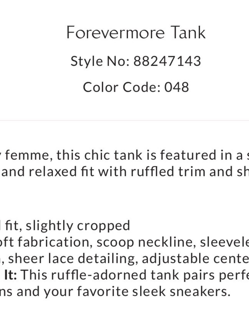 Free People Forevemore Top in Twinkling Perry - Picture 7 of 7